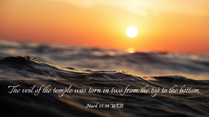 Picture 03 - Mark 15:38 WEB Desktop Wallpaper - The veil of the temple was torn in two from the - Desktop Bible Verse Wallpaper