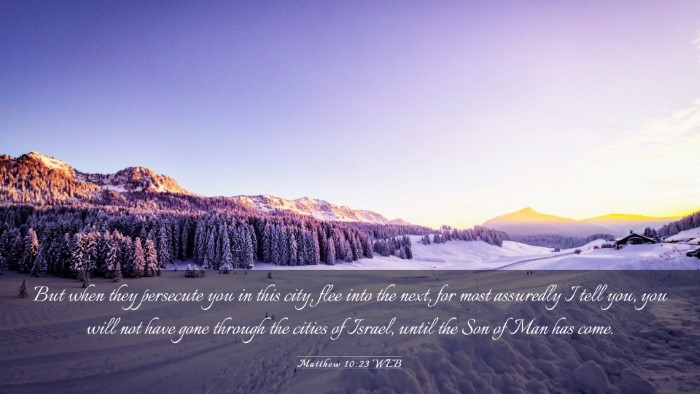 Picture 03 - Matthew 10:23 WEB Desktop Wallpaper - But when they persecute you in this city, flee - Desktop Bible Verse Wallpaper