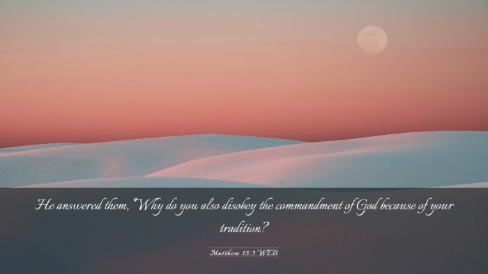 Picture 03 - Matthew 15:3 WEB Desktop Wallpaper - He answered them, 