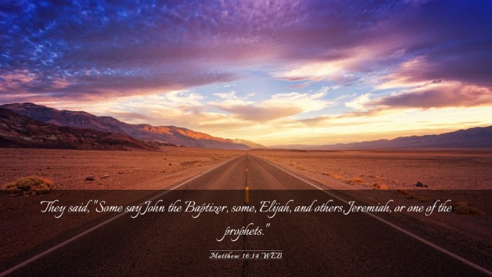 Picture 03 - Matthew 16:14 WEB Desktop Wallpaper - They said, 