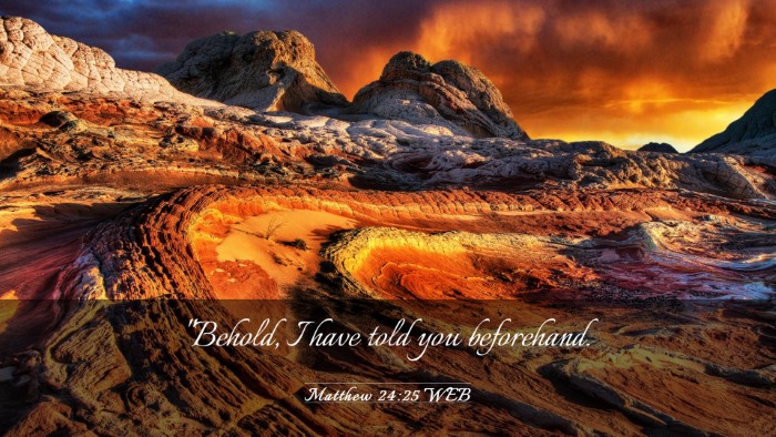 Picture 03 - Matthew 24:25 WEB Desktop Wallpaper - 