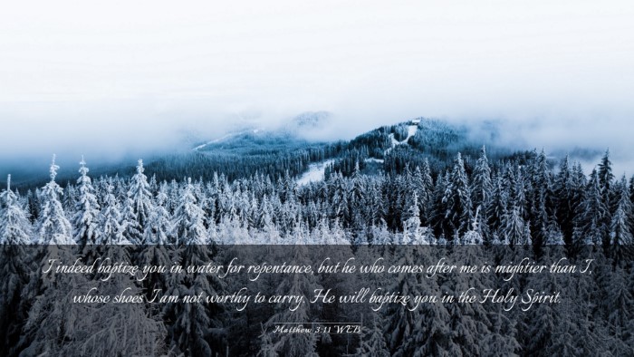 Picture 03 - Matthew 3:11 WEB Desktop Wallpaper - I indeed baptize you in water for repentance, but - Desktop Bible Verse Wallpaper