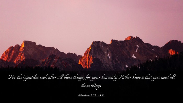 Picture 03 - Matthew 6:32 WEB Desktop Wallpaper - For the Gentiles seek after all these things, for - Desktop Bible Verse Wallpaper