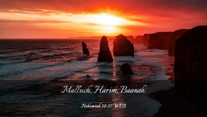 Picture 03 - Nehemiah 10:27 WEB Desktop Wallpaper - Malluch, Harim, - Desktop Bible Verse Wallpaper