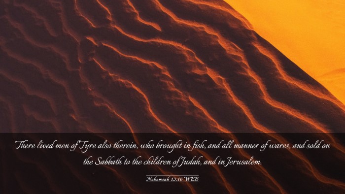 Picture 03 - Nehemiah 13:16 WEB Desktop Wallpaper - There lived men of Tyre also therein, who brought - Desktop Bible Verse Wallpaper