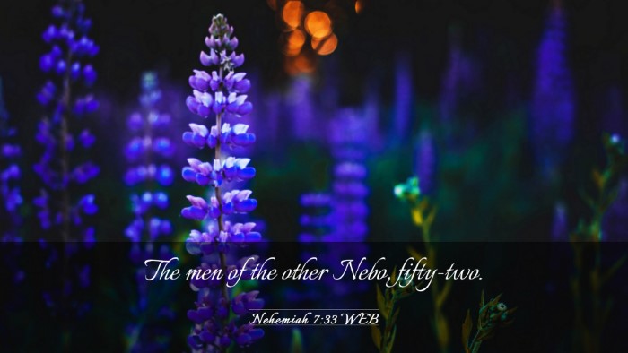 Picture 03 - Nehemiah 7:33 WEB Desktop Wallpaper - The men of the other Nebo, - Desktop Bible Verse Wallpaper