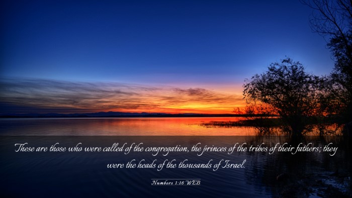 Picture 03 - Numbers 1:16 WEB Desktop Wallpaper - These are those who were called of the - Desktop Bible Verse Wallpaper