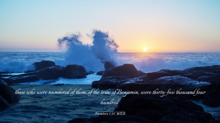 Picture 03 - Numbers 1:37 WEB Desktop Wallpaper - those who were numbered of them, of the tribe of - Desktop Bible Verse Wallpaper