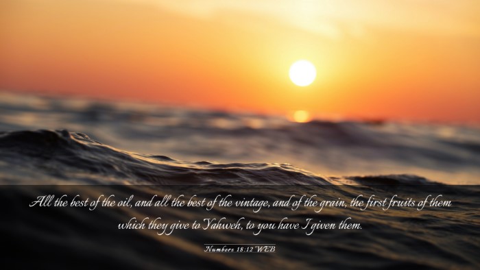 Picture 03 - Numbers 18:12 WEB Desktop Wallpaper - All the best of the oil, and all the best of the - Desktop Bible Verse Wallpaper