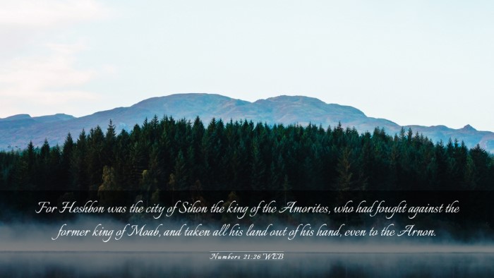 Picture 03 - Numbers 21:26 WEB Desktop Wallpaper - For Heshbon was the city of Sihon the king of the - Desktop Bible Verse Wallpaper