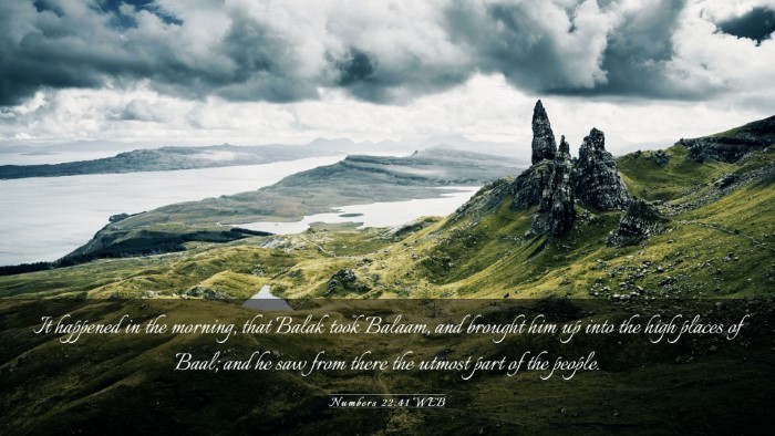 Picture 03 - Numbers 22:41 WEB Desktop Wallpaper - It happened in the morning, that Balak took - Desktop Bible Verse Wallpaper