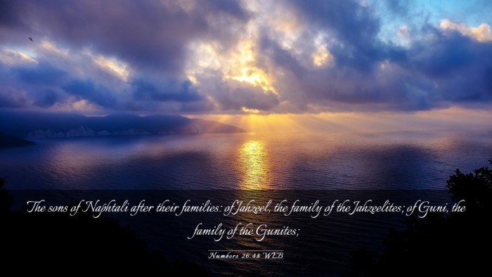 Picture 03 - Numbers 26:48 WEB Desktop Wallpaper - The sons of Naphtali after their families: of - Desktop Bible Verse Wallpaper