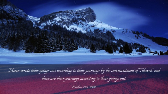 Picture 03 - Numbers 33:2 WEB Desktop Wallpaper - Moses wrote their goings out according to their - Desktop Bible Verse Wallpaper