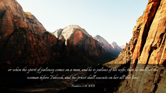 Picture 03 - Numbers 5:30 WEB Desktop Wallpaper - or when the spirit of jealousy comes on a man, - Desktop Bible Verse Wallpaper