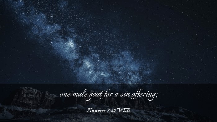Picture 03 - Numbers 7:52 WEB Desktop Wallpaper - one male goat for a sin - Desktop Bible Verse Wallpaper