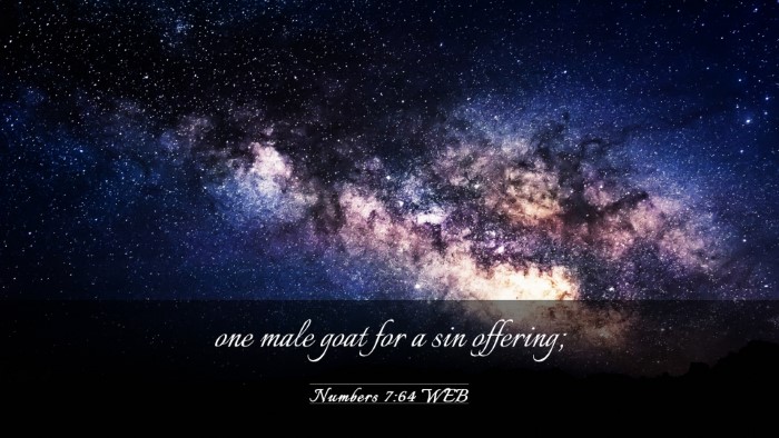 Picture 03 - Numbers 7:64 WEB Desktop Wallpaper - one male goat for a sin - Desktop Bible Verse Wallpaper