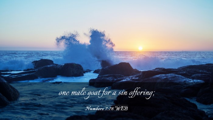 Picture 03 - Numbers 7:76 WEB Desktop Wallpaper - one male goat for a sin - Desktop Bible Verse Wallpaper