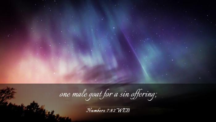 Picture 03 - Numbers 7:82 WEB Desktop Wallpaper - one male goat for a sin - Desktop Bible Verse Wallpaper