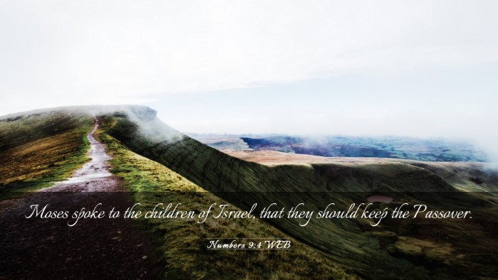 Picture 03 - Numbers 9:4 WEB Desktop Wallpaper - Moses spoke to the children of Israel, that they - Desktop Bible Verse Wallpaper