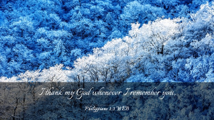 Picture 03 - Philippians 1:3 WEB Desktop Wallpaper - I thank my God whenever I remember - Desktop Bible Verse Wallpaper