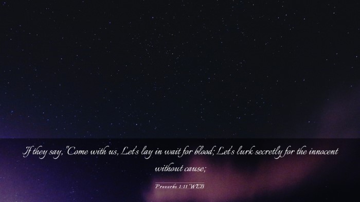 Picture 03 - Proverbs 1:11 WEB Desktop Wallpaper - If they say, 