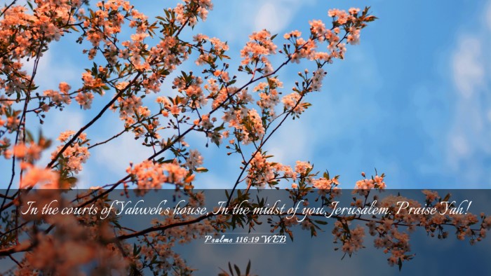 Picture 03 - Psalms 116:19 WEB Desktop Wallpaper - In the courts of Yahweh's house, In the midst of - Desktop Bible Verse Wallpaper