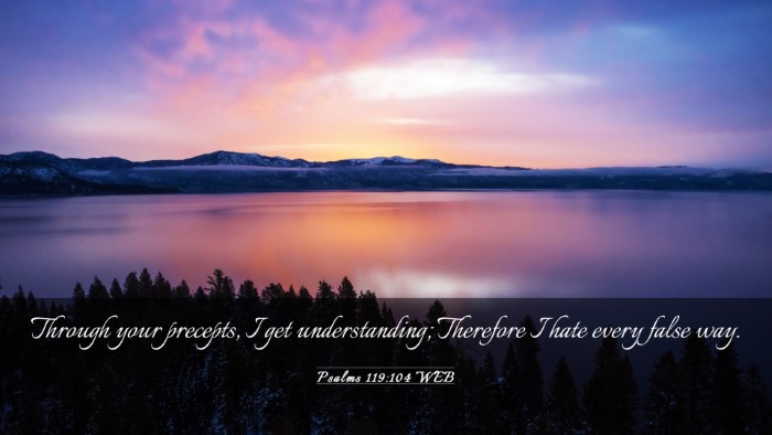 Picture 03 - Psalms 119:104 WEB Desktop Wallpaper - Through your precepts, I get understanding; - Desktop Bible Verse Wallpaper