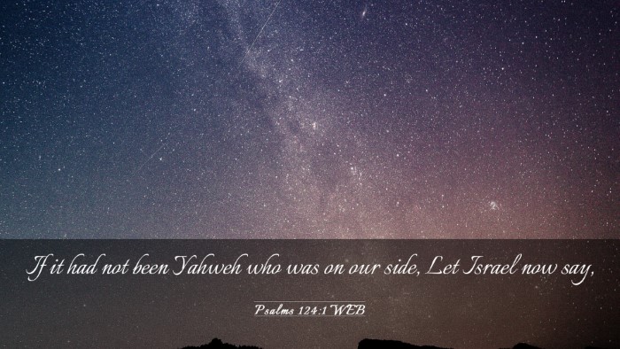 Picture 03 - Psalms 124:1 WEB Desktop Wallpaper - If it had not been Yahweh who was on our side, - Desktop Bible Verse Wallpaper