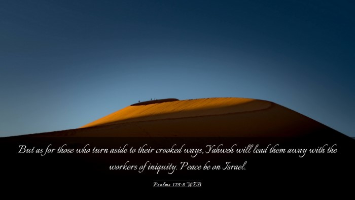 Picture 03 - Psalms 125:5 WEB Desktop Wallpaper - But as for those who turn aside to their crooked - Desktop Bible Verse Wallpaper