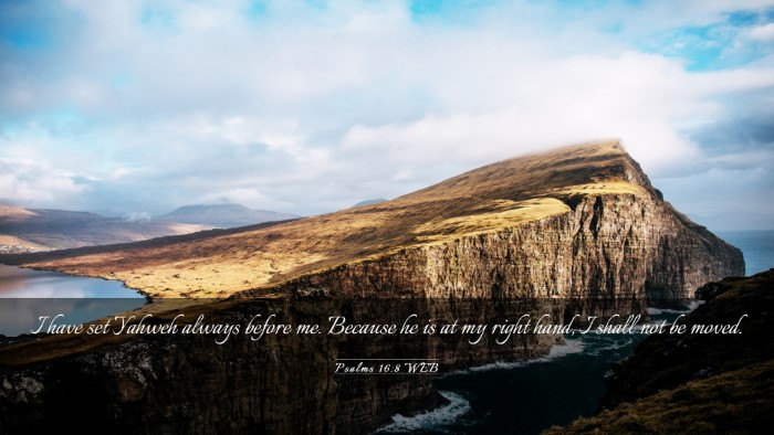 Picture 03 - Psalms 16:8 WEB Desktop Wallpaper - I have set Yahweh always before me. Because he is - Desktop Bible Verse Wallpaper