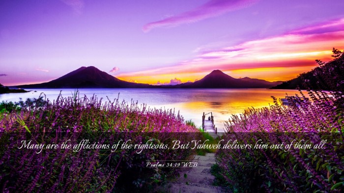 Picture 03 - Psalms 34:19 WEB Desktop Wallpaper - Many are the afflictions of the righteous, But - Desktop Bible Verse Wallpaper