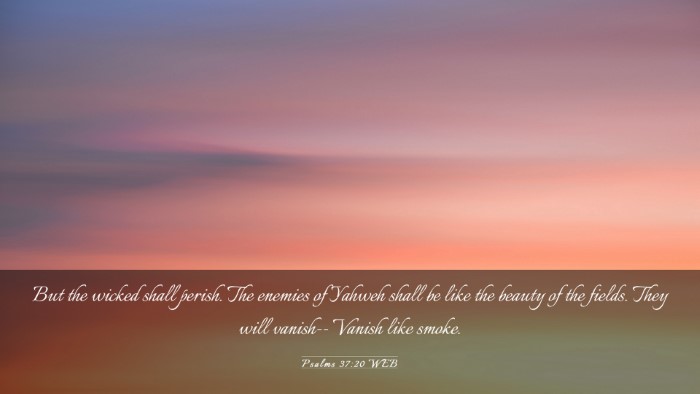 Picture 03 - Psalms 37:20 WEB Desktop Wallpaper - But the wicked shall perish. The enemies of - Desktop Bible Verse Wallpaper