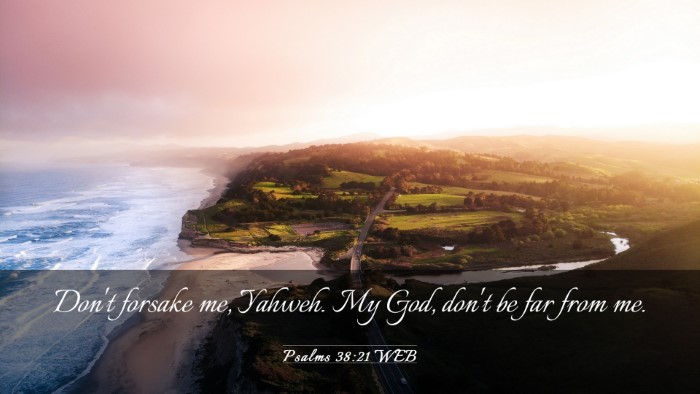 Picture 03 - Psalms 38:21 WEB Desktop Wallpaper - Don't forsake me, Yahweh. My God, don't be far - Desktop Bible Verse Wallpaper