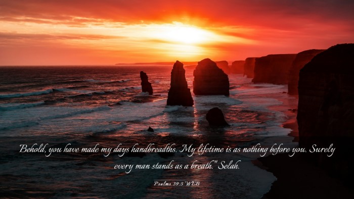 Picture 03 - Psalms 39:5 WEB Desktop Wallpaper - Behold, you have made my days handbreadths. My - Desktop Bible Verse Wallpaper