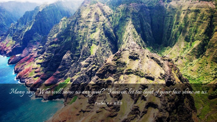 Picture 03 - Psalms 4:6 WEB Desktop Wallpaper - Many say, 