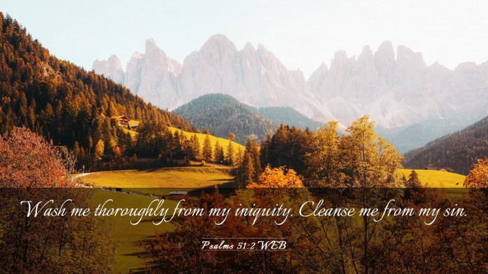Picture 03 - Psalms 51:2 WEB Desktop Wallpaper - Wash me thoroughly from my iniquity. Cleanse me - Desktop Bible Verse Wallpaper