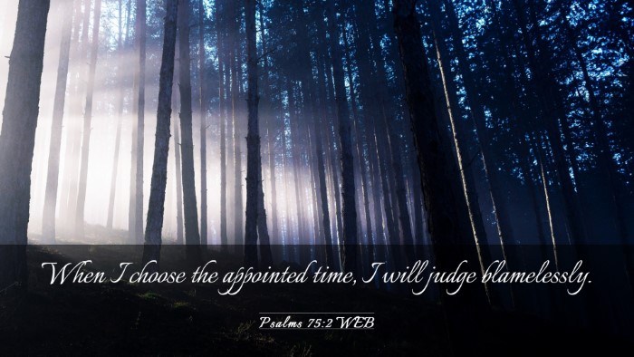 Picture 03 - Psalms 75:2 WEB Desktop Wallpaper - When I choose the appointed time, I will judge - Desktop Bible Verse Wallpaper