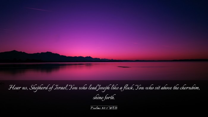 Picture 03 - Psalms 80:1 WEB Desktop Wallpaper - Hear us, Shepherd of Israel, You who lead Joseph - Desktop Bible Verse Wallpaper