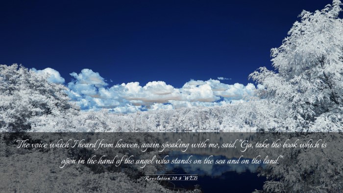 Picture 03 - Revelation 10:8 WEB Desktop Wallpaper - The voice which I heard from heaven, again - Desktop Bible Verse Wallpaper