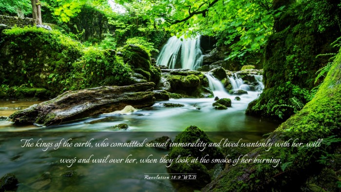 Picture 03 - Revelation 18:9 WEB Desktop Wallpaper - The kings of the earth, who committed sexual - Desktop Bible Verse Wallpaper