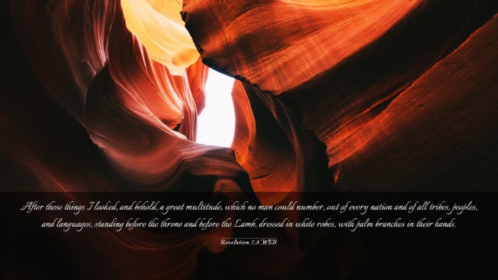 Picture 03 - Revelation 7:9 WEB Desktop Wallpaper - After these things I looked, and behold, a great - Desktop Bible Verse Wallpaper