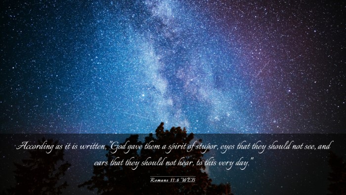 Picture 03 - Romans 11:8 WEB Desktop Wallpaper - According as it is written, 