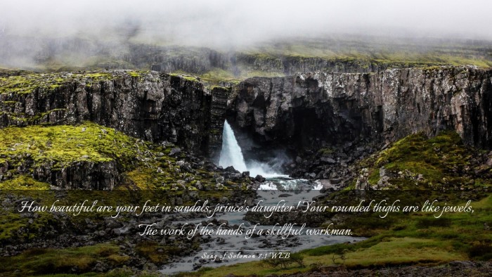 Picture 03 - Song of Solomon 7:1 WEB Desktop Wallpaper - How beautiful are your feet in sandals, prince's - Desktop Bible Verse Wallpaper