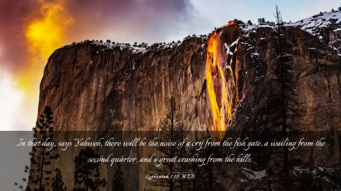 Picture 03 - Zephaniah 1:10 WEB Desktop Wallpaper - In that day, says Yahweh, there will be the noise - Desktop Bible Verse Wallpaper