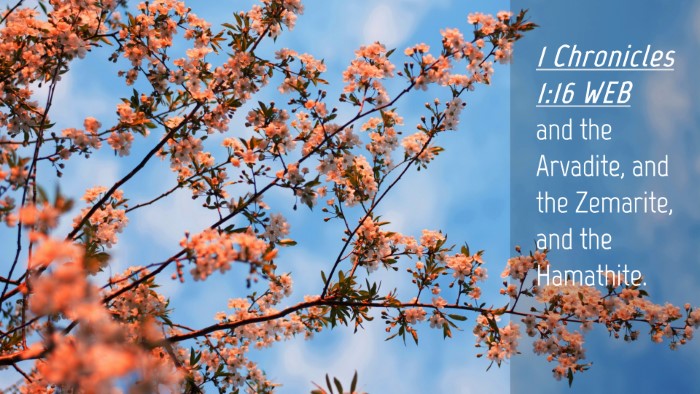 Picture 04 - 1 Chronicles 1:16 WEB Desktop Wallpaper - and the Arvadite, and the Zemarite, and the - Desktop Bible Verse Wallpaper