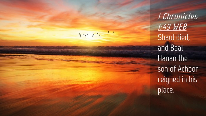 Picture 04 - 1 Chronicles 1:49 WEB Desktop Wallpaper - Shaul died, and Baal Hanan the son of Achbor - Desktop Bible Verse Wallpaper