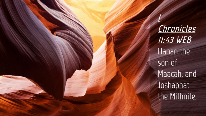Picture 04 - 1 Chronicles 11:43 WEB Desktop Wallpaper - Hanan the son of Maacah, and Joshaphat the - Desktop Bible Verse Wallpaper