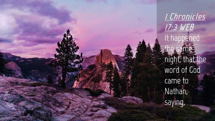 Picture 04 - 1 Chronicles 17:3 WEB Desktop Wallpaper - It happened the same night, that the word of God - Desktop Bible Verse Wallpaper