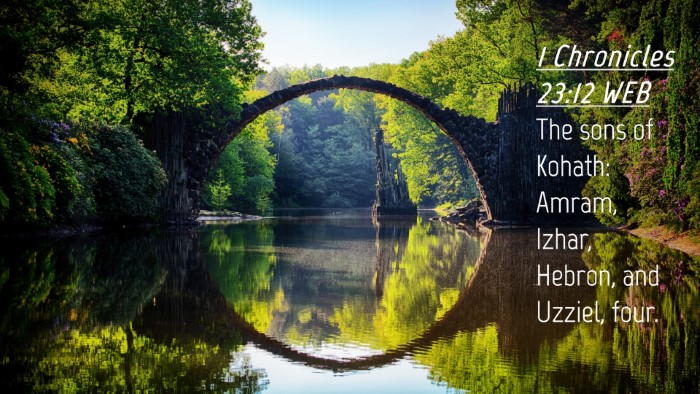 Picture 04 - 1 Chronicles 23:12 WEB Desktop Wallpaper - The sons of Kohath: Amram, Izhar, Hebron, and - Desktop Bible Verse Wallpaper