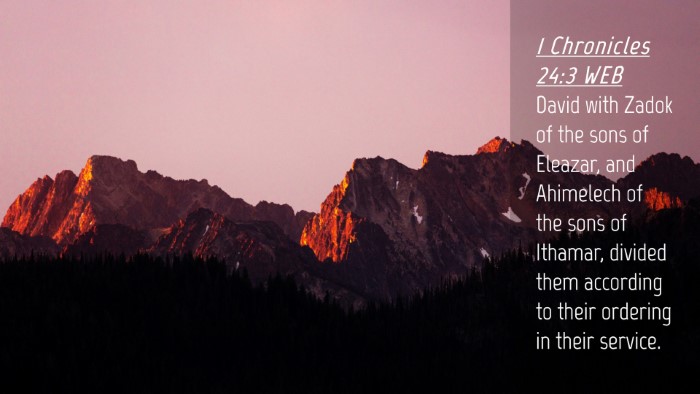 Picture 04 - 1 Chronicles 24:3 WEB Desktop Wallpaper - David with Zadok of the sons of Eleazar, and - Desktop Bible Verse Wallpaper
